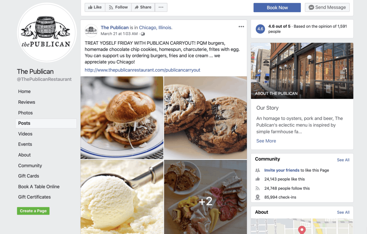 restaurant social media add photos