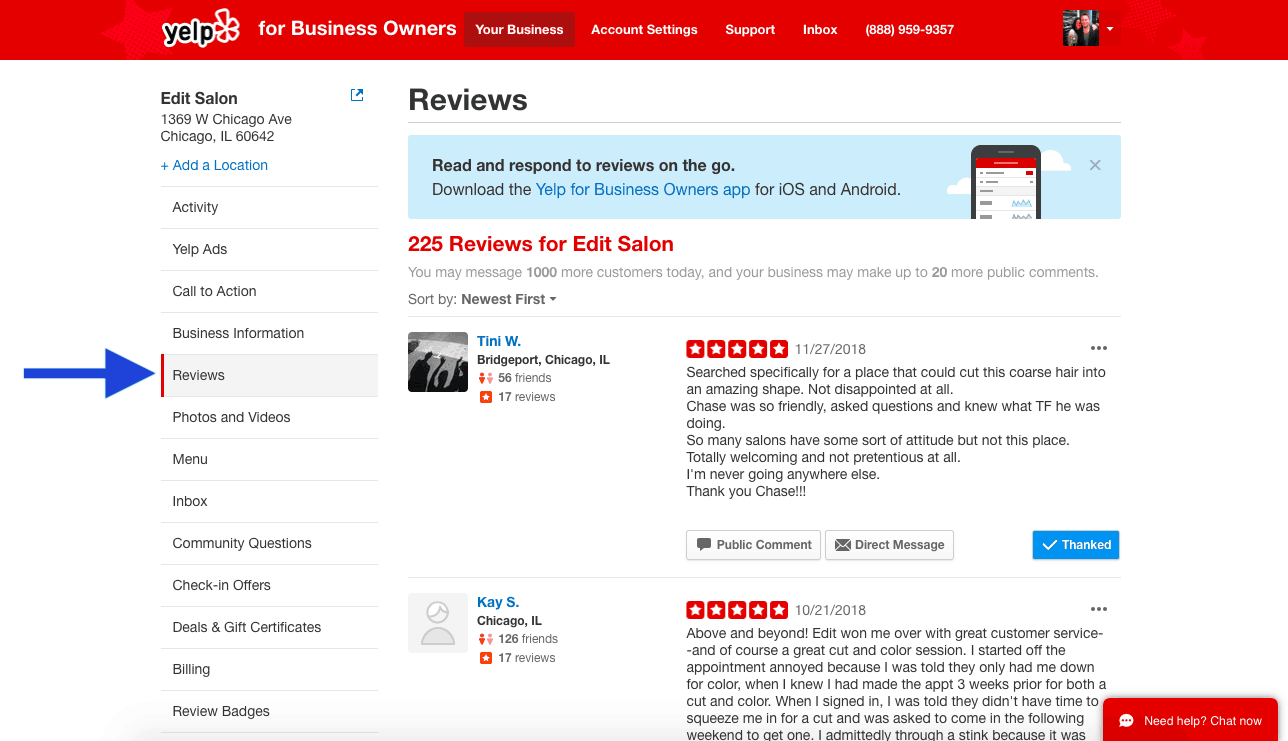 yelp reviewers